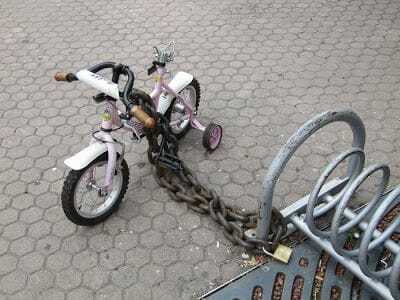bicicleta con cadena