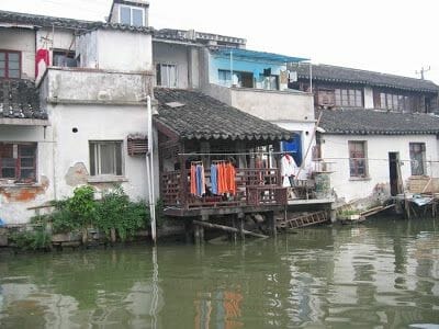 casas en los canales de Suzhou