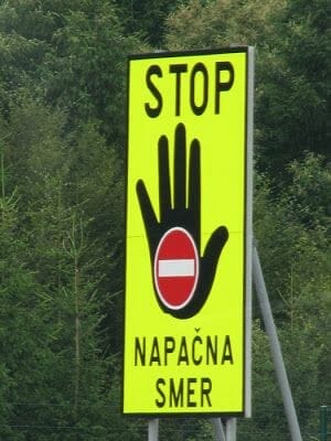 señal trafico eslovenia