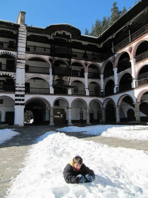 nieve monasterio Rila 