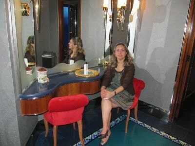 Marta en el restaurante del Burj al Arab