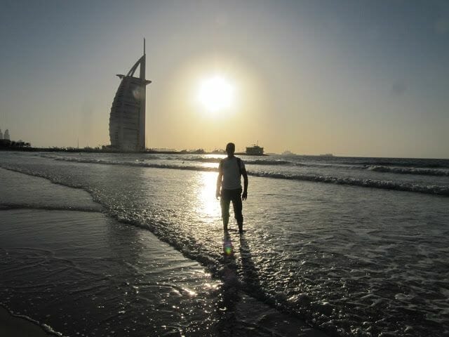 jumeirah beach, playa Dubai, Burj al arab