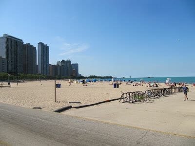 Oak beach, playas de Chicago, lago Michigan