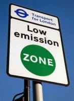 Placa informativa Low emission zone