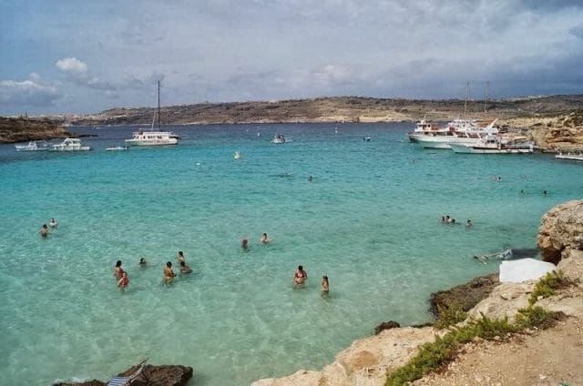 Blue lagoon, playa de Comino, playas de Malta
