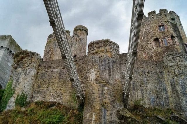 castillo de Conwy desde el puente de Telford