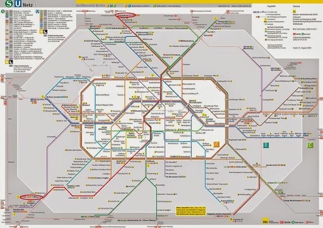 mapa transporte Berlín