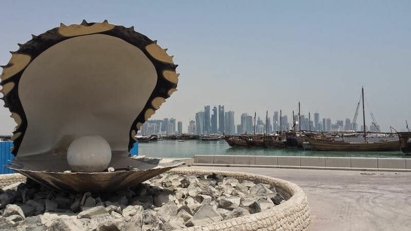 skyline de Doha - stopover en Doha escala