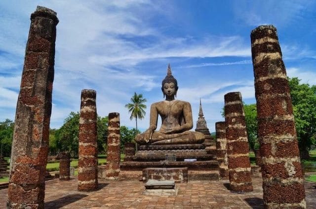 templo de Wat Mahathat, templos de Sukhothai, templos de Tailandia