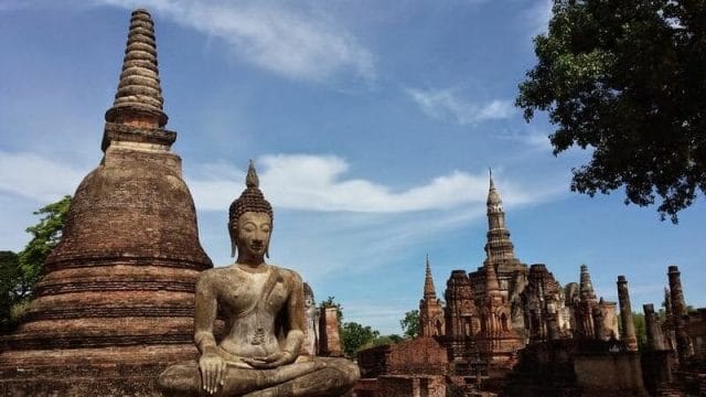 templo de Wat Mahathat Sukhothai 