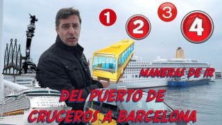 Poster puerto cruceros Barcelona
