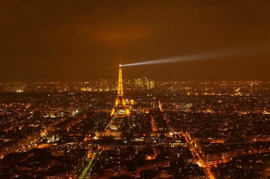 vistas de la torre Eiffel desde torre de Montparnasse