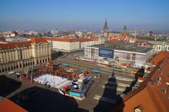 vistas altmarkt desde cúpula Kreuzkichner de Dresden
