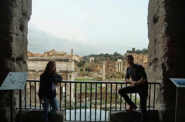 vistas del foro romano desde los museos Capitolinos