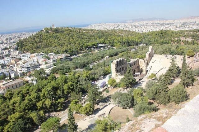 vistas desde la acropolis de Atenas