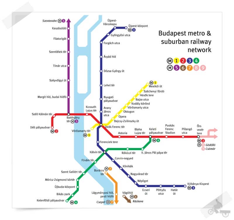plano del metro de Budapest