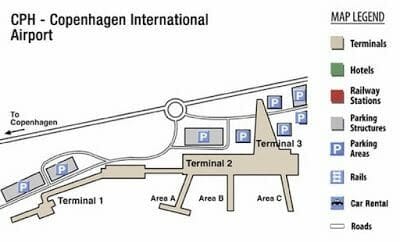 Plano aeropuerto Copenhague
