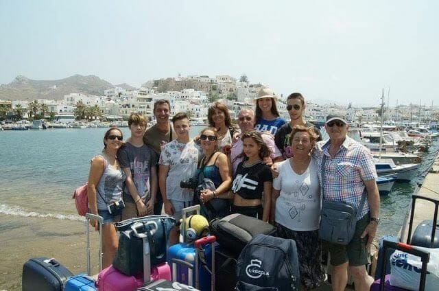 grupo turistas en Naxos