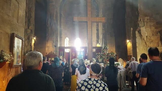 misa en el monasterio de Jvari
