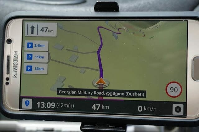 GPS carretera militar georgiana