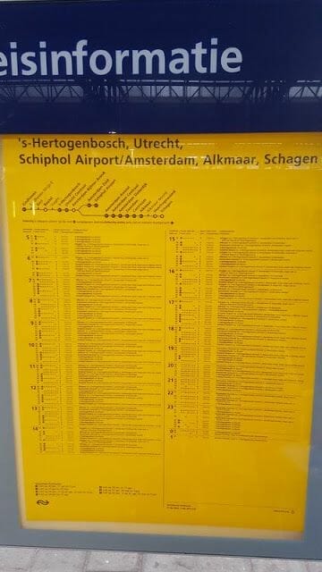 horarios de tren de eindhoven a amsterdam