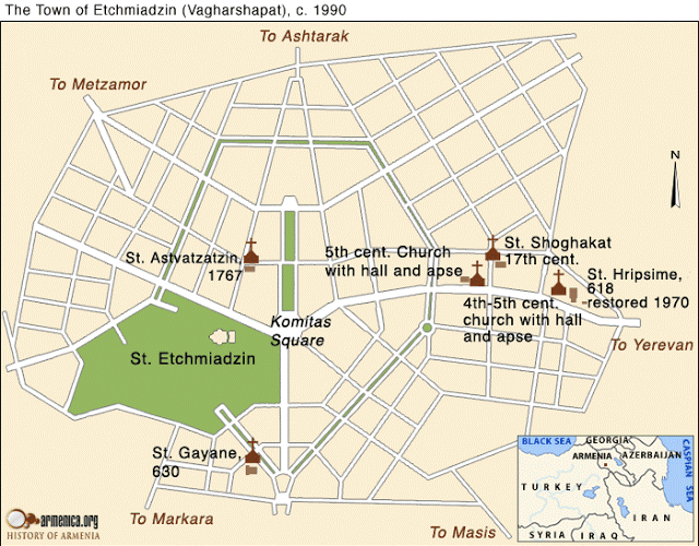 mapa de Echmiadzin