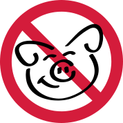 Icono prohibido carne de cerdo