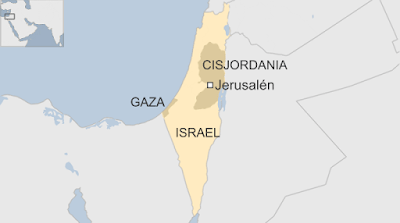 mapa israel con territorios palestinos