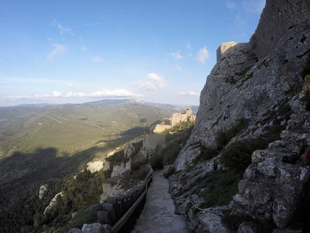 escalera del rey castillo de Peyrepertuse