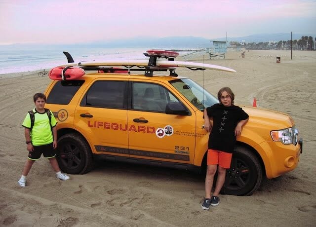 coche vigilantes de la playa de Los Angeles