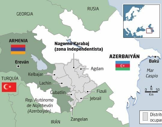 Dónde está Nagorno Karabaj