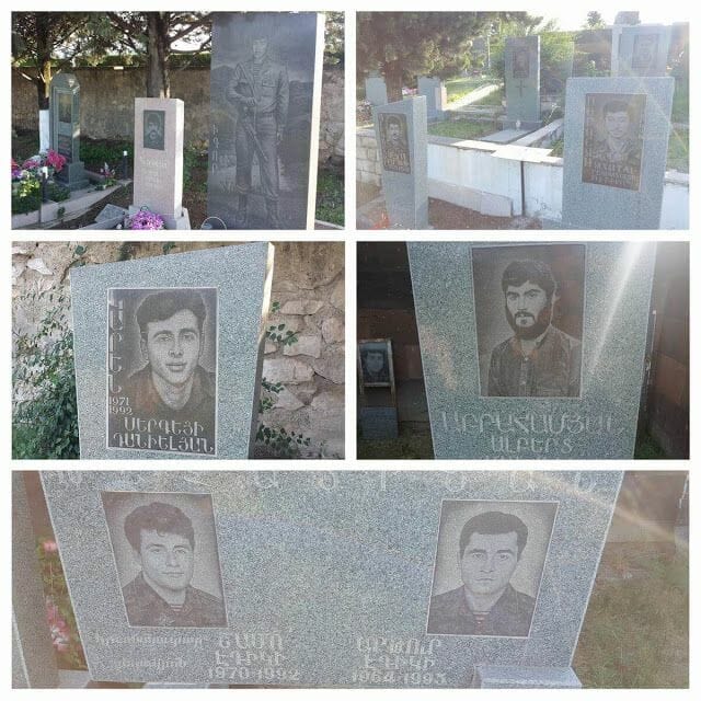 Tumbas del Memorial de Stepanakert - viaje a Nagorno Karabaj
