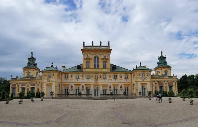 Palacio Wilanów Varsovia fachada trasera