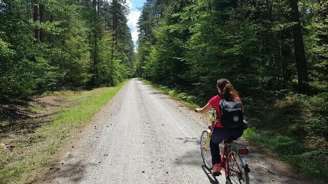 en bici por el parque nacional de Roztocze