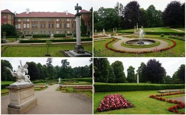 jardín del Palacio de Łańcut en Polonia