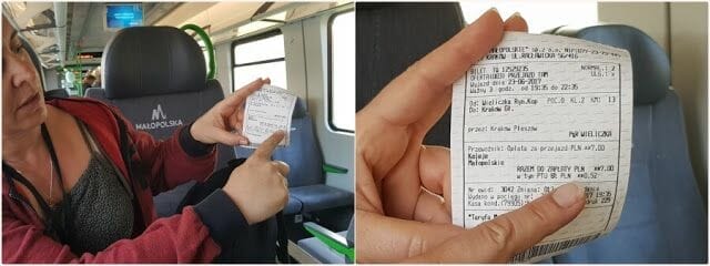 billetes del tren de Cracovia 