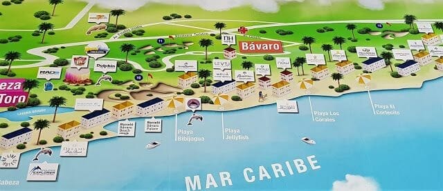 playa Bávaro mapa