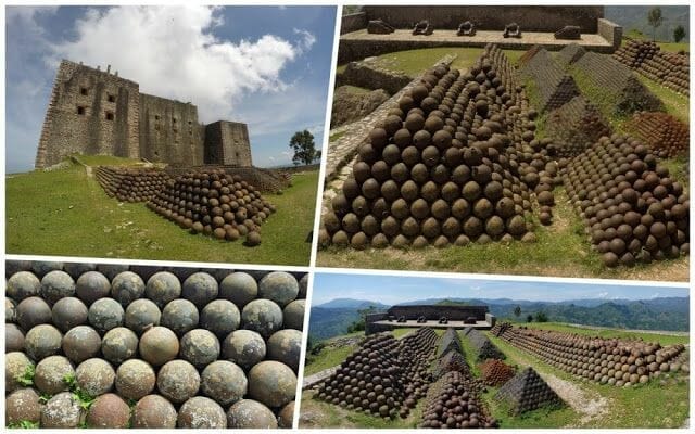 bolas de cañon de la Citadelle laferrière de Haití