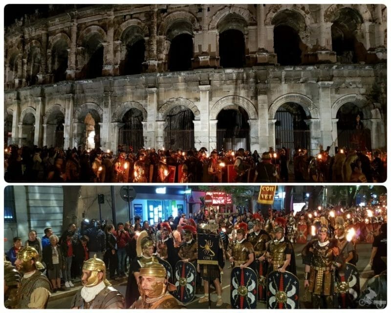 desfile nocturno juegos romanos nimes