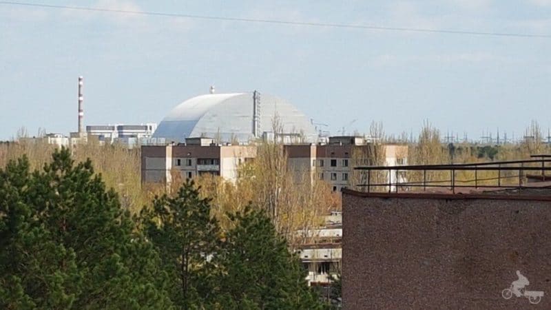 reactor 4 de chernobyl desde pripyat
