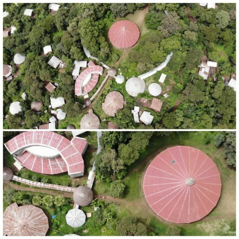 drone Monasterio de Ura Kidane Mere desde el aire