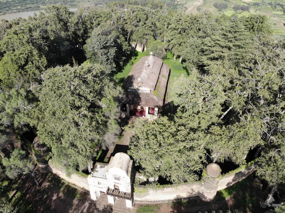 iglesia de Debre Birhan Selassie desde el drone