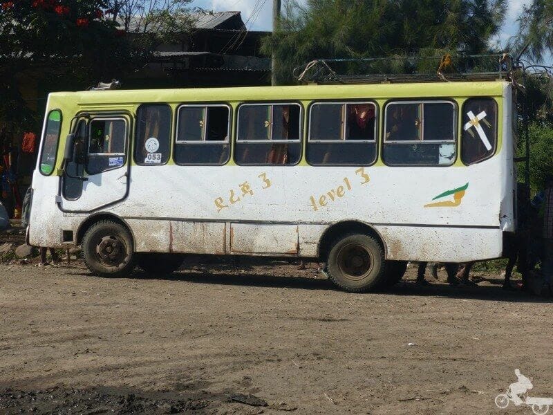 transporte en bus por etiopía