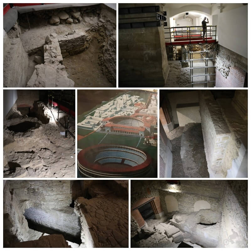 excavaciones del teatro romano de Florencia del Palazzo vecchio
