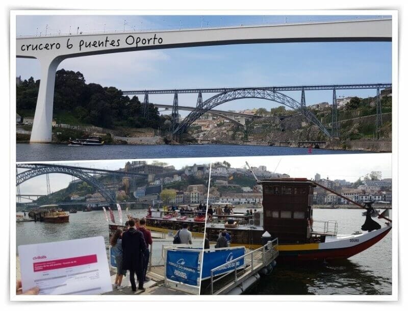 crucero de los 6 puentes Oporto