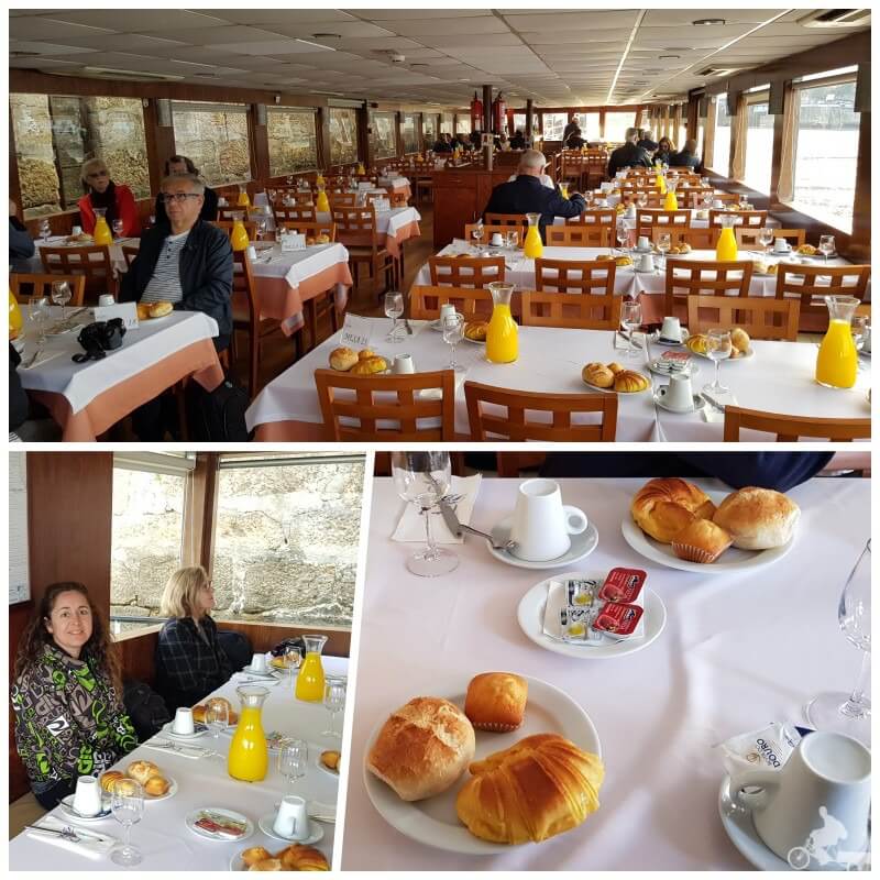 desayuno del crucero por el duero
