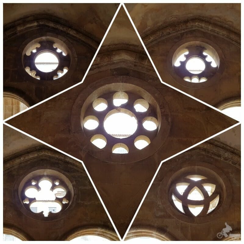 interior rosetones del claustro de la catedral de coimbra
