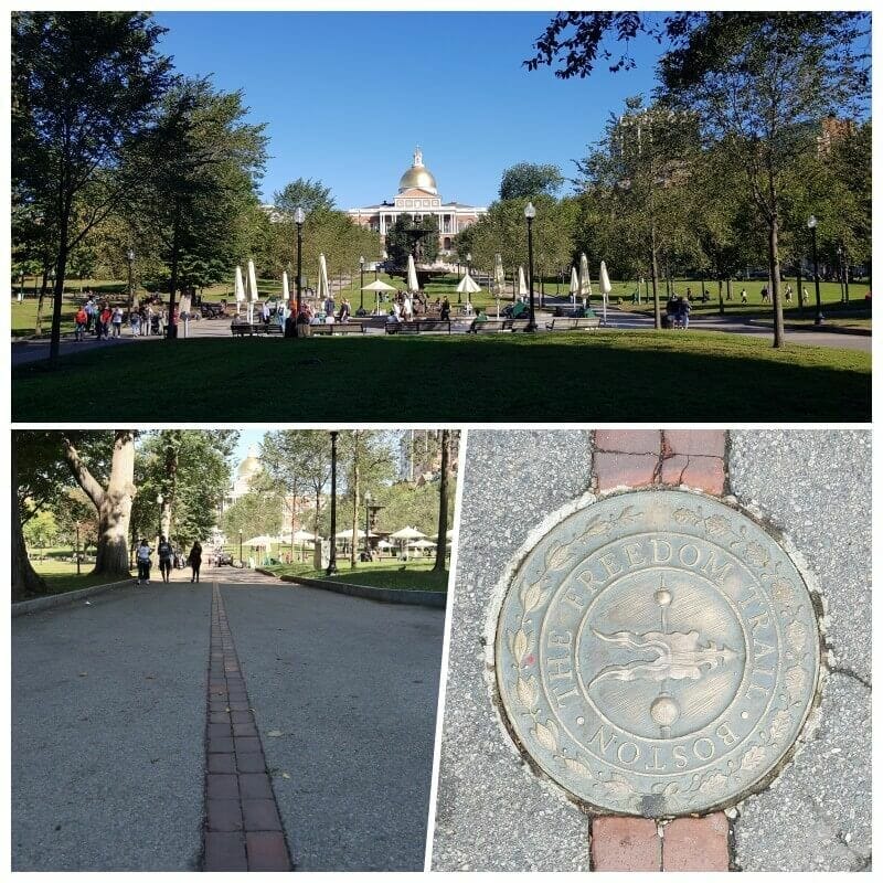 Massachusetts State House desde common park boston