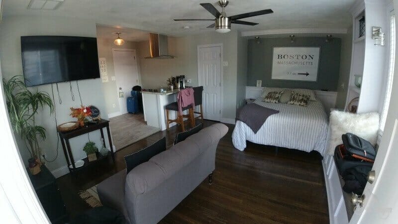 interior apartamento en Boston con airbnb