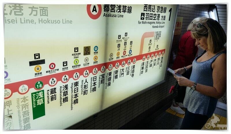 mapa lineas metro tokio